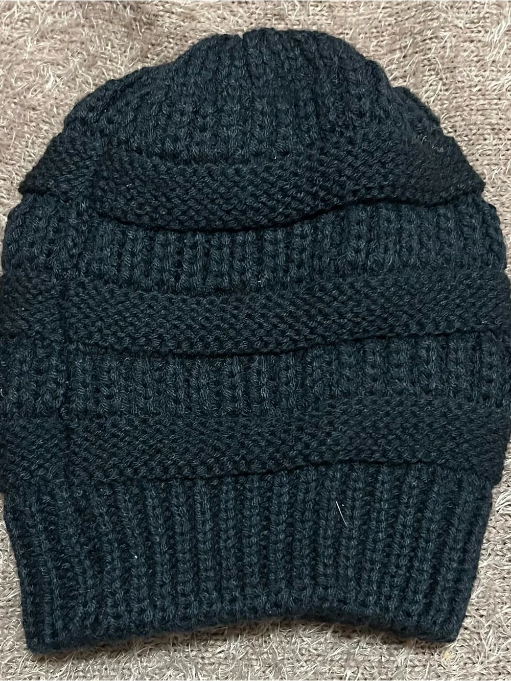 Sonoma Black Cable Knot Beanie